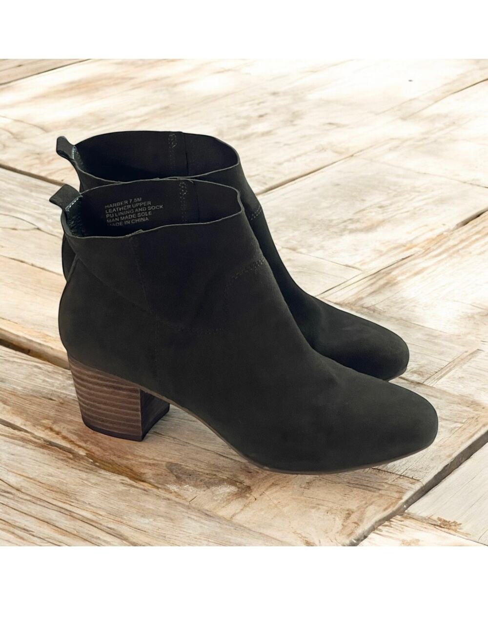 Steve Madden Harber Olive Suede Ankle Bootie 7.5